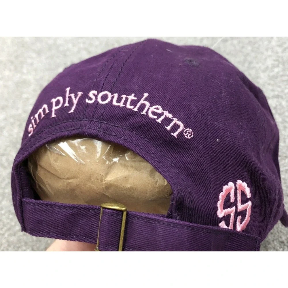 Simply Southern Hat Cap Strap Back‎ Purple Twill Scrub Life Nurse Ladies Womens